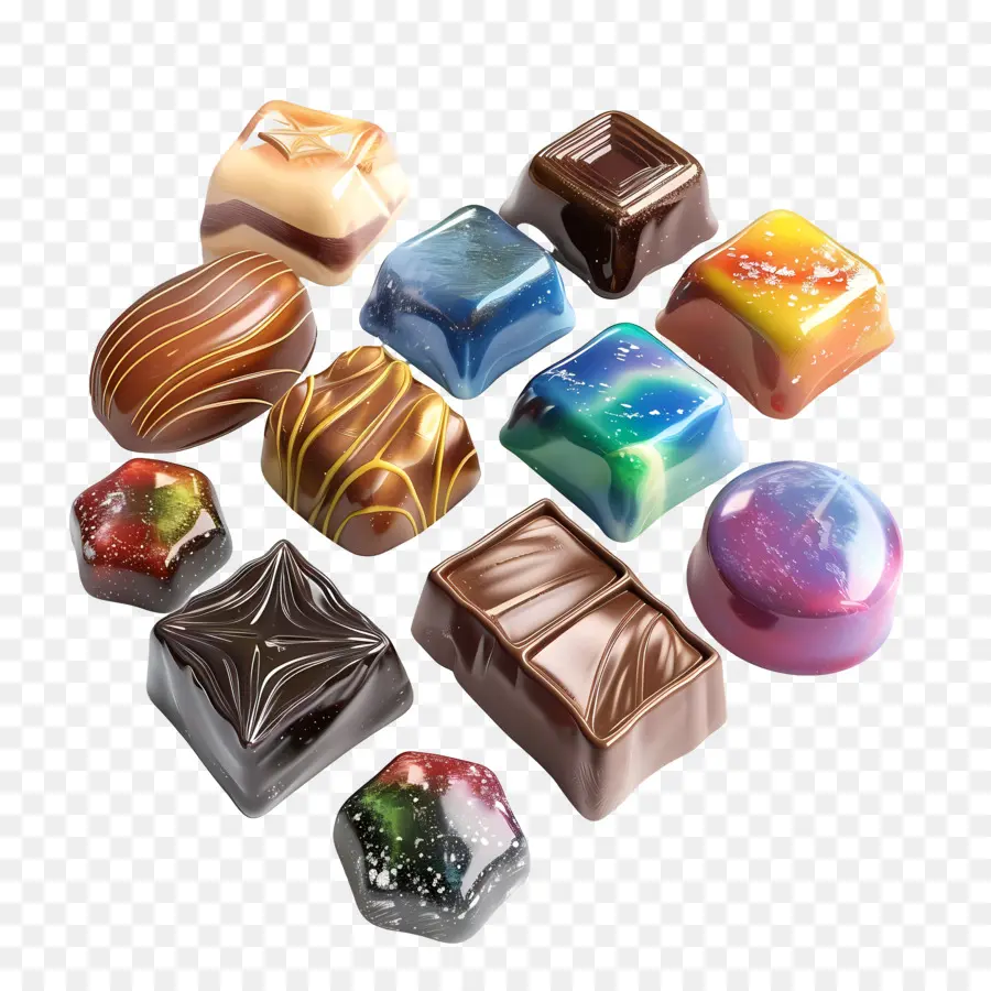 Chocolats Colorés，Chocolats PNG