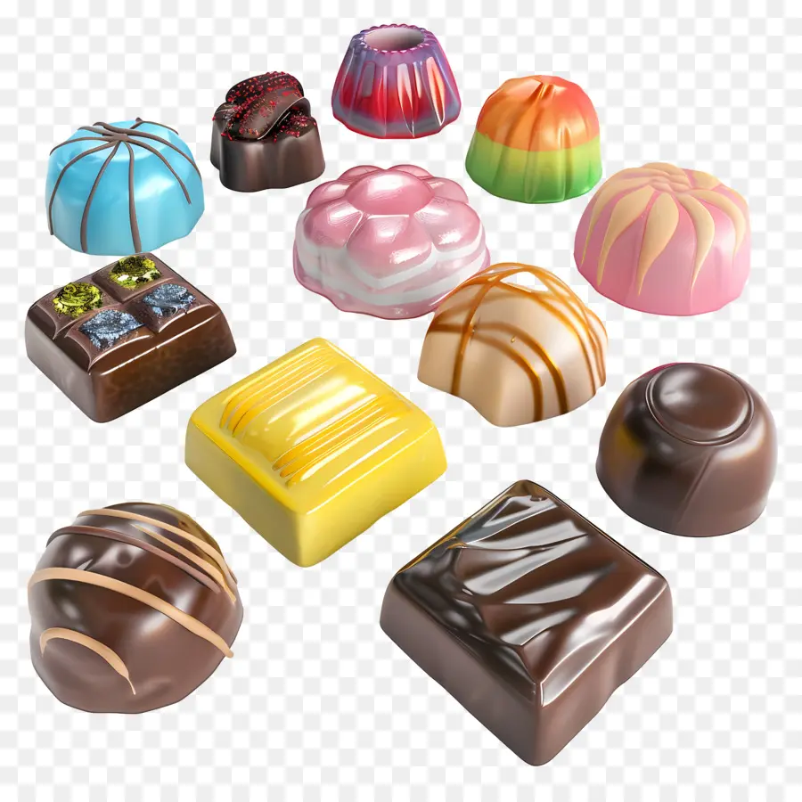 Chocolats Colorés，Chocolat PNG