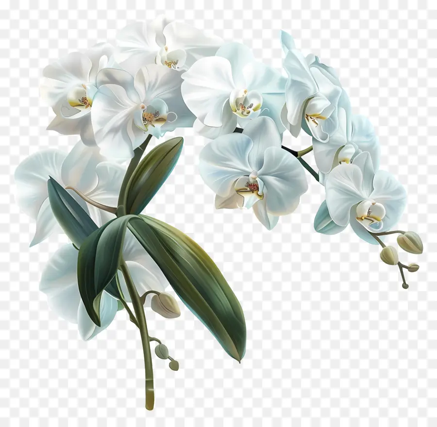Orchidées Blanches，L'orchidée Blanche PNG