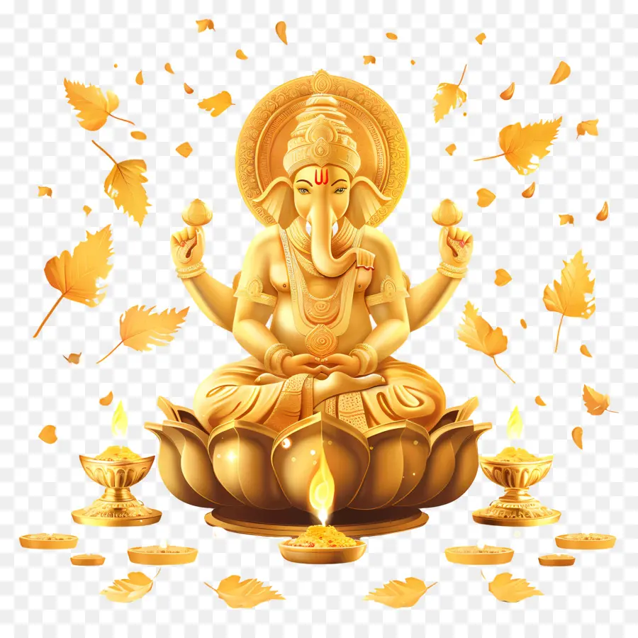 Heureux Dhanteras，Seigneur Ganesha PNG