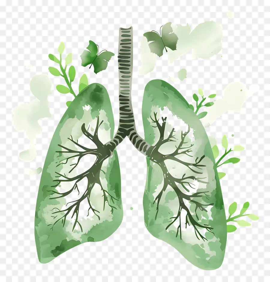 Journée Mondiale De L'asthme，Poumons Sains PNG