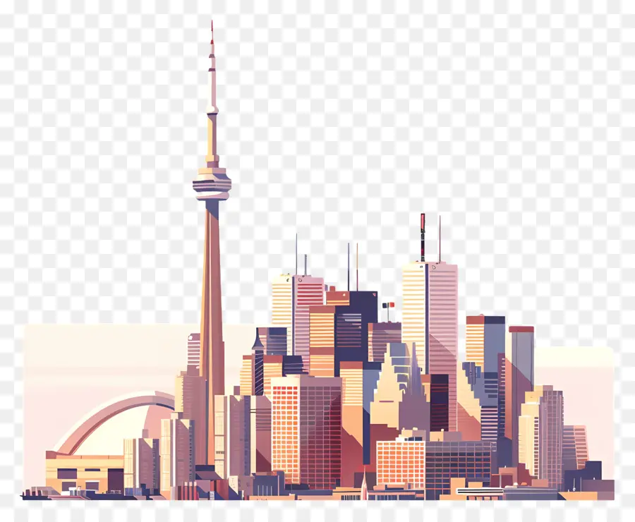 Toronto City Skyline，Les Toits De La Ville PNG