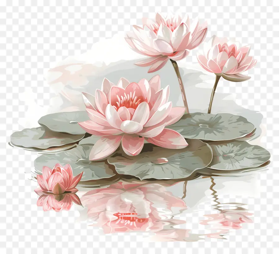 Rose Nénuphars，Des Fleurs De Lotus PNG