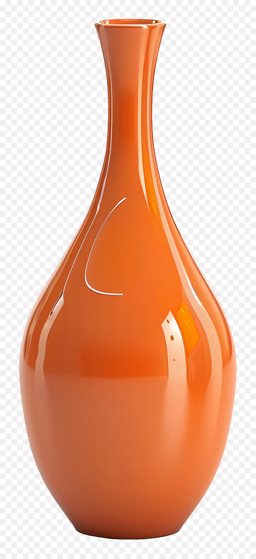 Vase En Céramique Cylindre，Vase Orange PNG