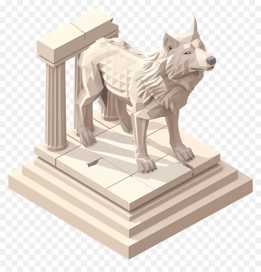 Loup，Sculpture De Loup PNG