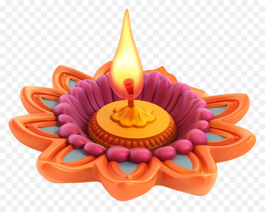 Diya De Diwali，Fleur De Lotus PNG