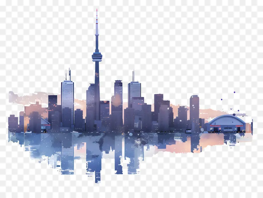 Toronto City Skyline，Paysage Urbain PNG