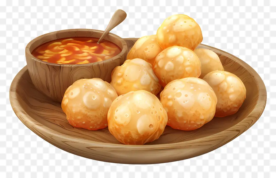 Nourriture Panipuri，Boulettes Frites PNG