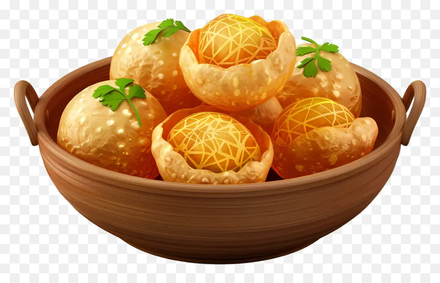 Nourriture Panipuri，Pani Puri Croustillant PNG