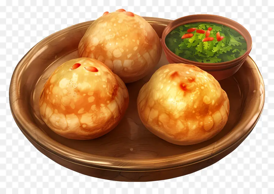 Nourriture Panipuri，Pani Puri PNG