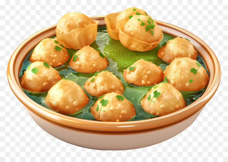 Nourriture Panipuri，Pani Puri PNG