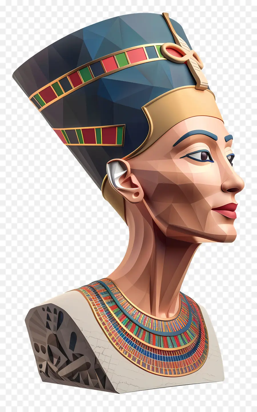 Buste De Nefertiti，Reine égyptienne PNG