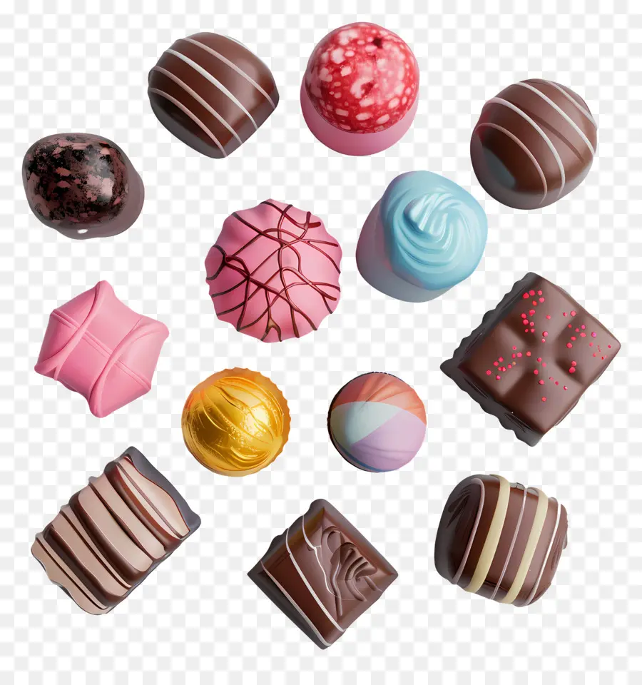 Chocolats Colorés，Chocolats PNG