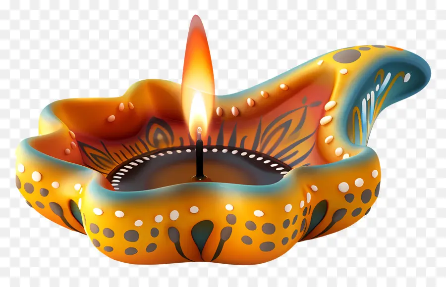 Diya De Diwali，Bougie En Céramique PNG