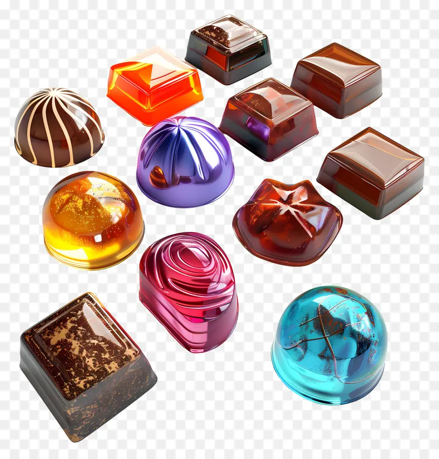 Chocolats Colorés，Chocolats PNG