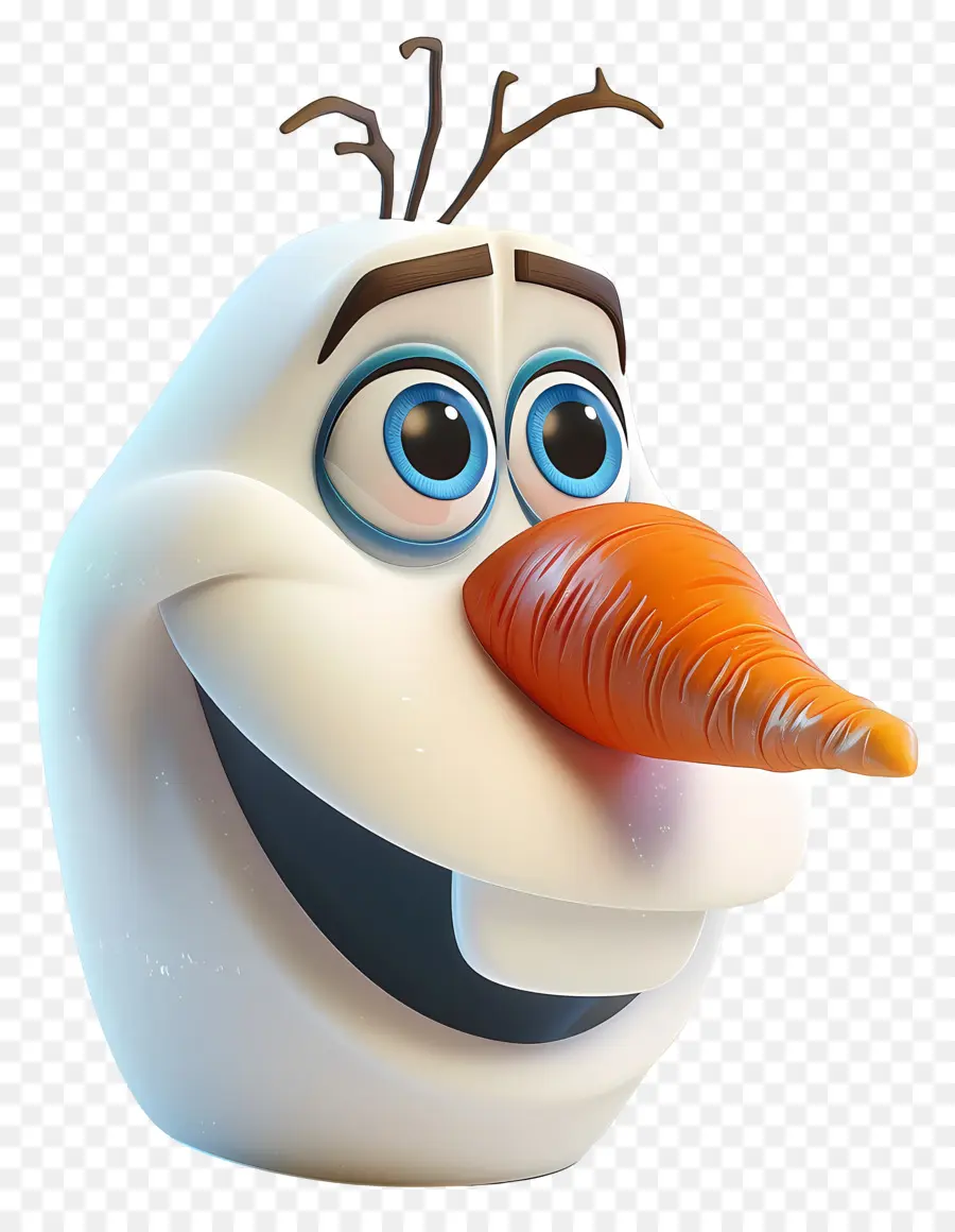 Tête D'olaf，Bonhomme De Neige PNG