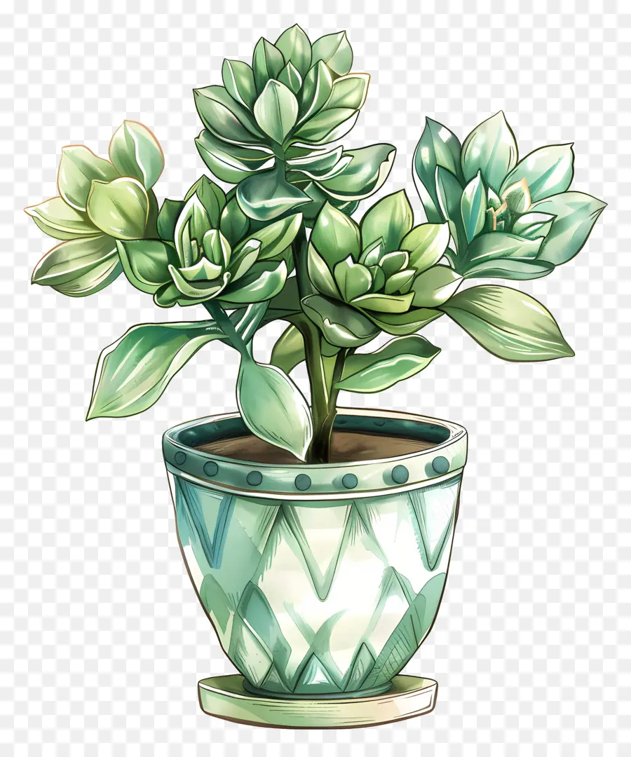 Fleur De Jade En Pot，Plante D'intérieur PNG