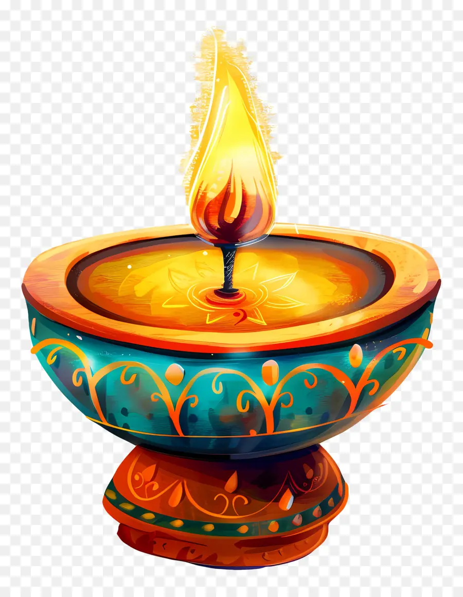 Lampe Diwali，Lampe à Huile PNG