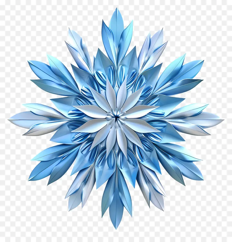 Flocon De Neige Bleu，Fleur PNG