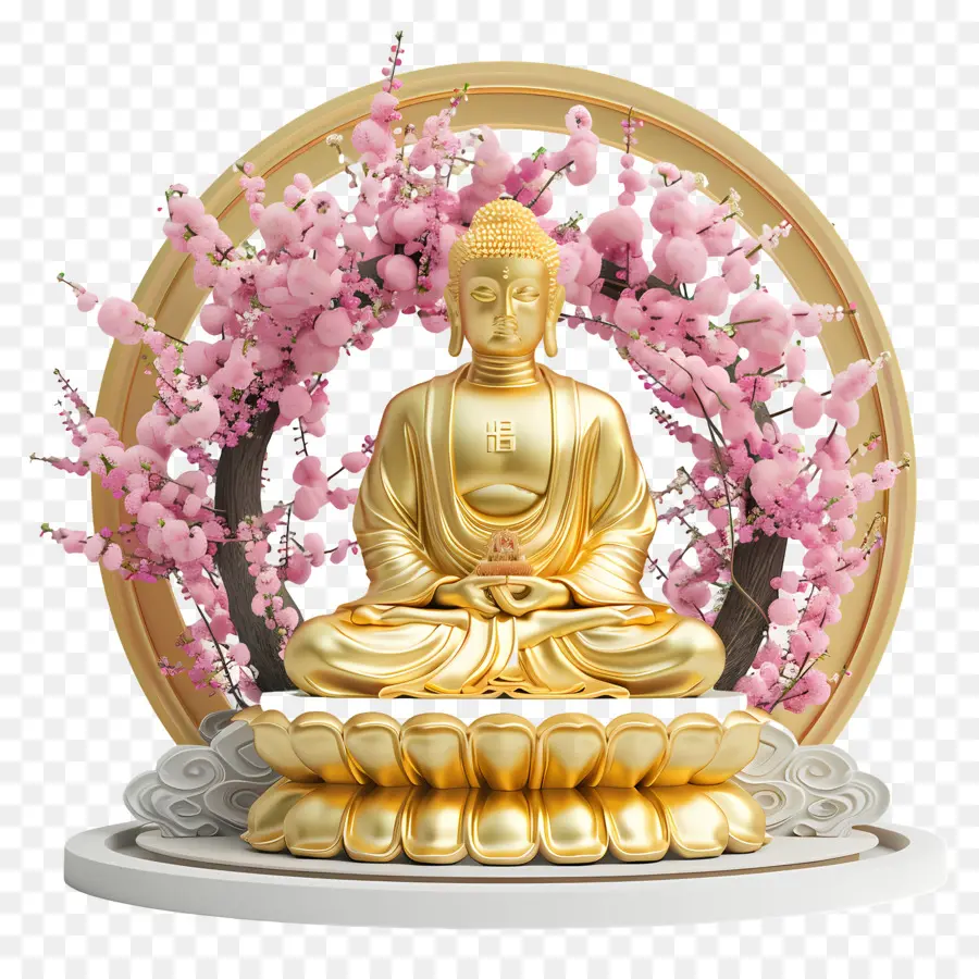 Bouddha，Or Statue De Bouddha PNG