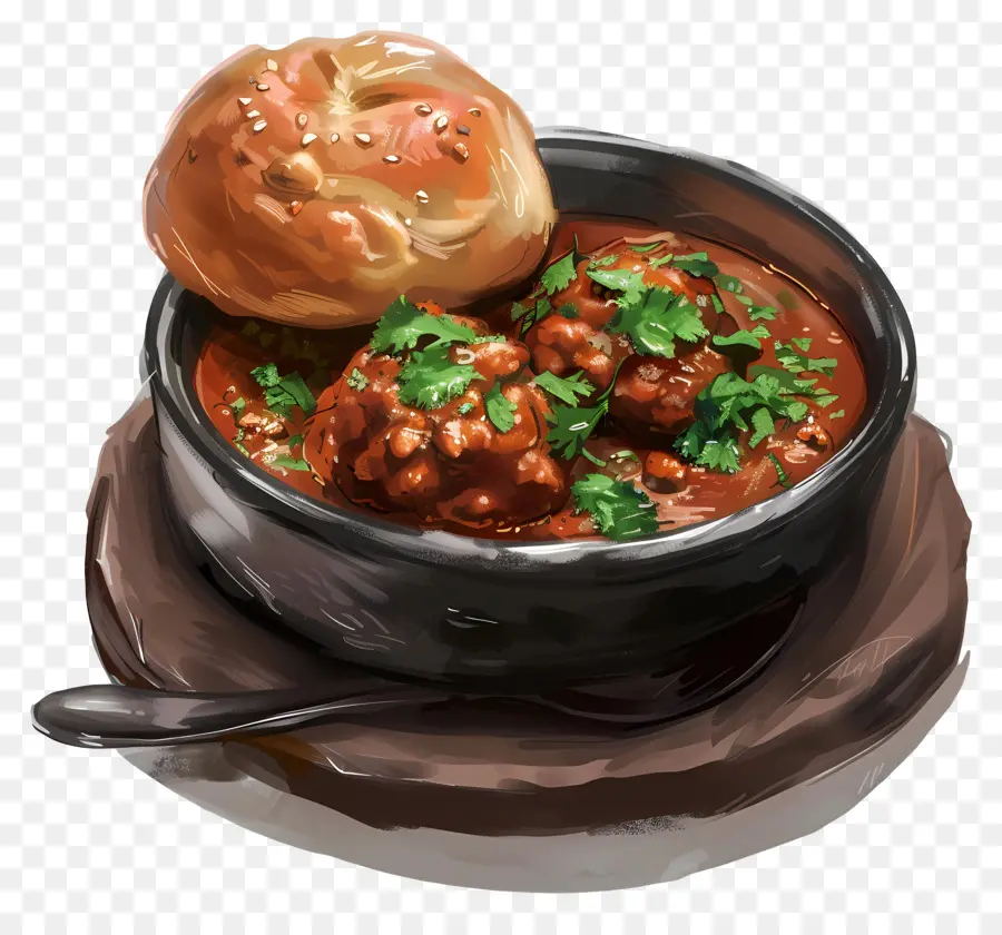 Pav Bhaji，Boulettes De Viande PNG