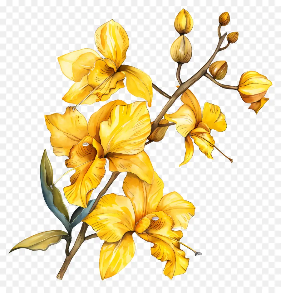 Orchidées Jaunes，Orchidée Jaune PNG