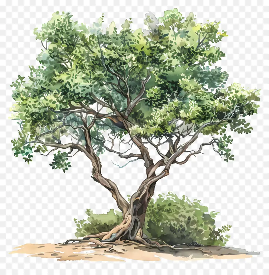 Arbre De Bois De Santal，L'arbre De La Peinture PNG