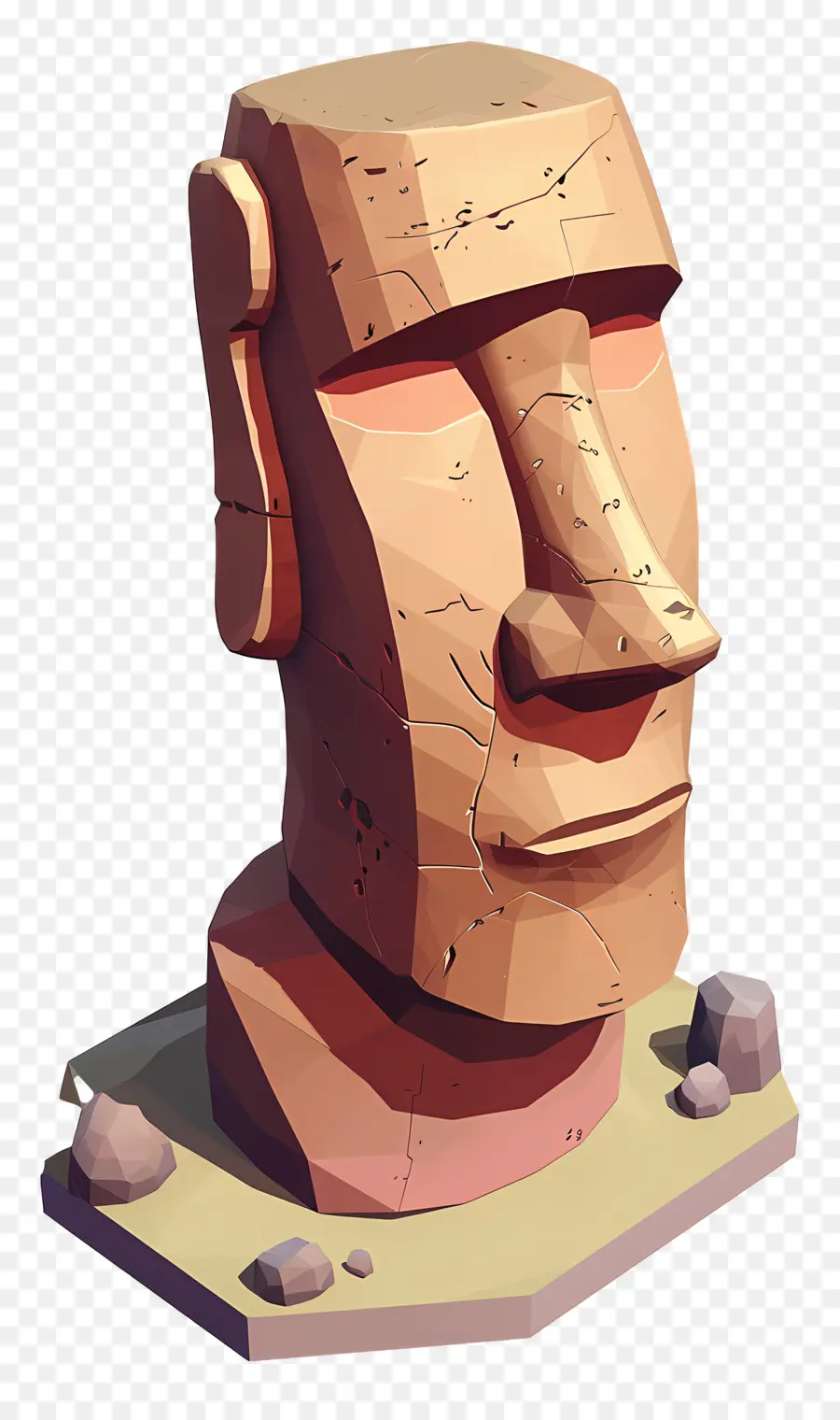 Moaï，Statue En Bois PNG