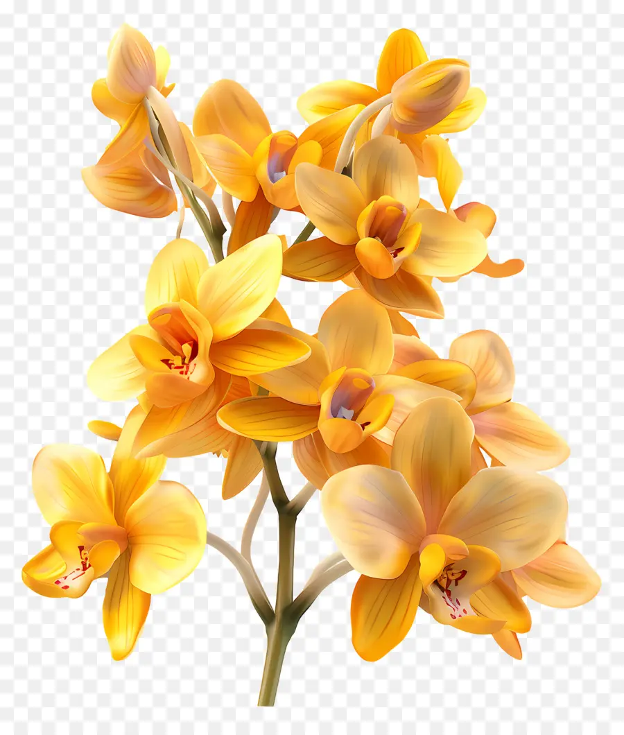 Orchidées Jaunes，Bouquet PNG