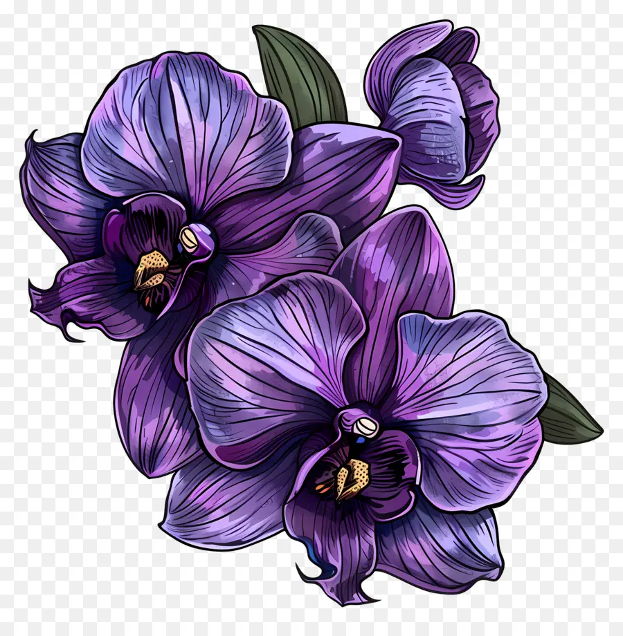 Orchidées Violettes，Violet Orchidée PNG