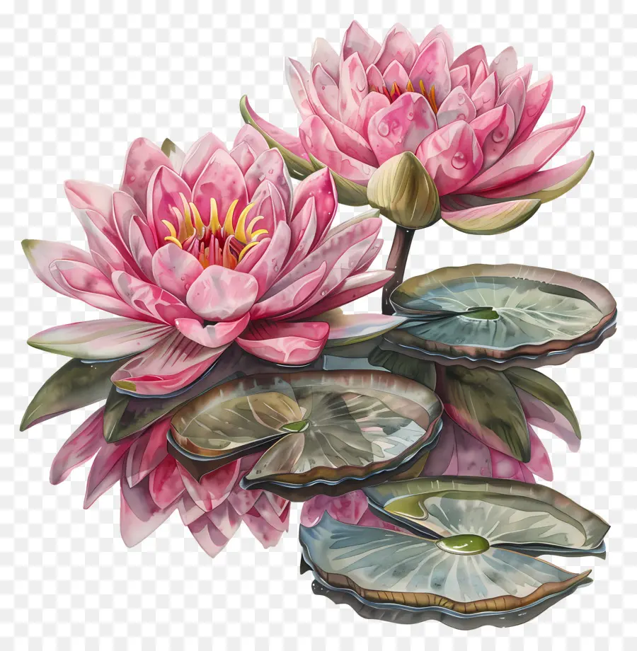 Rose Nénuphars，Des Fleurs De Lotus PNG