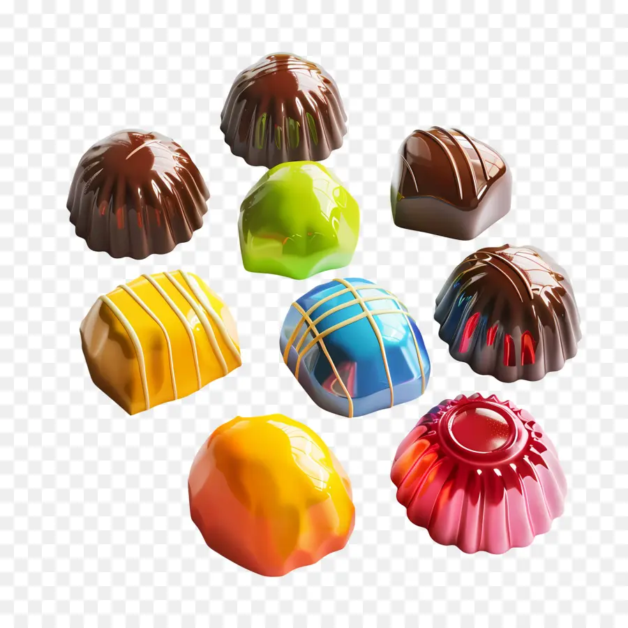 Chocolats Colorés，Chocolats PNG