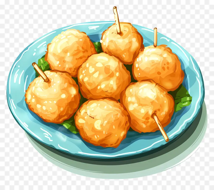 Panipuri，Boulettes Frites Sur Bâtonnets PNG