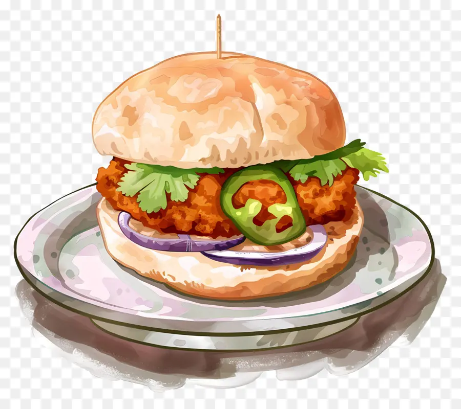 Pavé Vada，Hamburger PNG