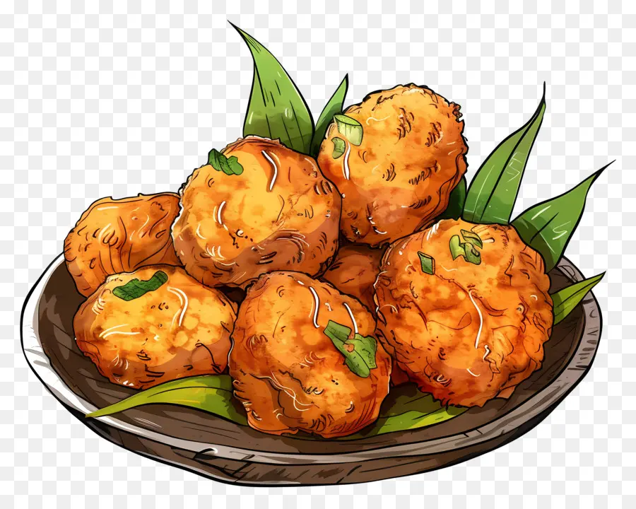 Batata Vada，Boulettes Frites PNG