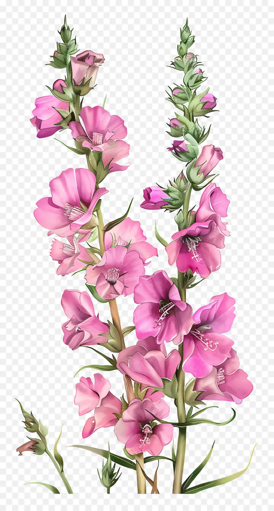 Fleurs Roses Snapdragons，Fleur Rose PNG