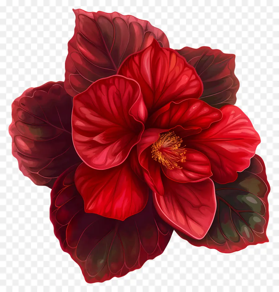 Bégonia Fleur，Fleur Rouge PNG