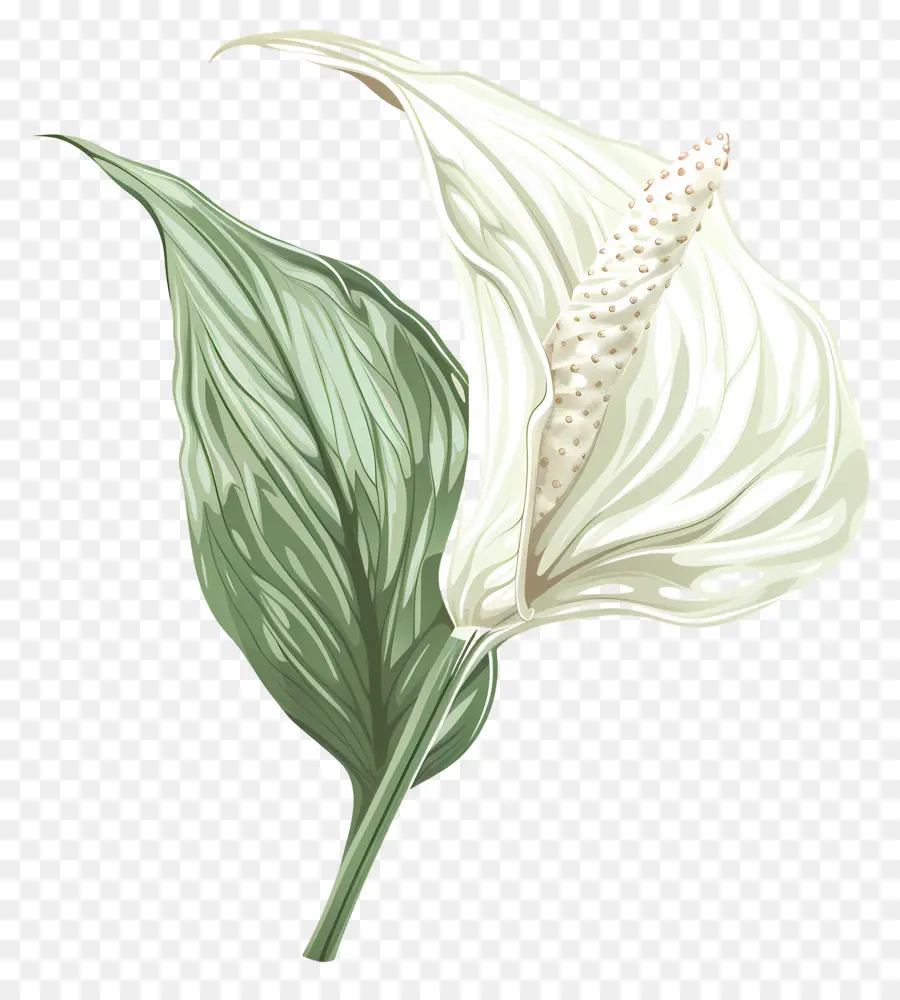 Lis De Paix Unique，Plante De Caladium Blanc PNG