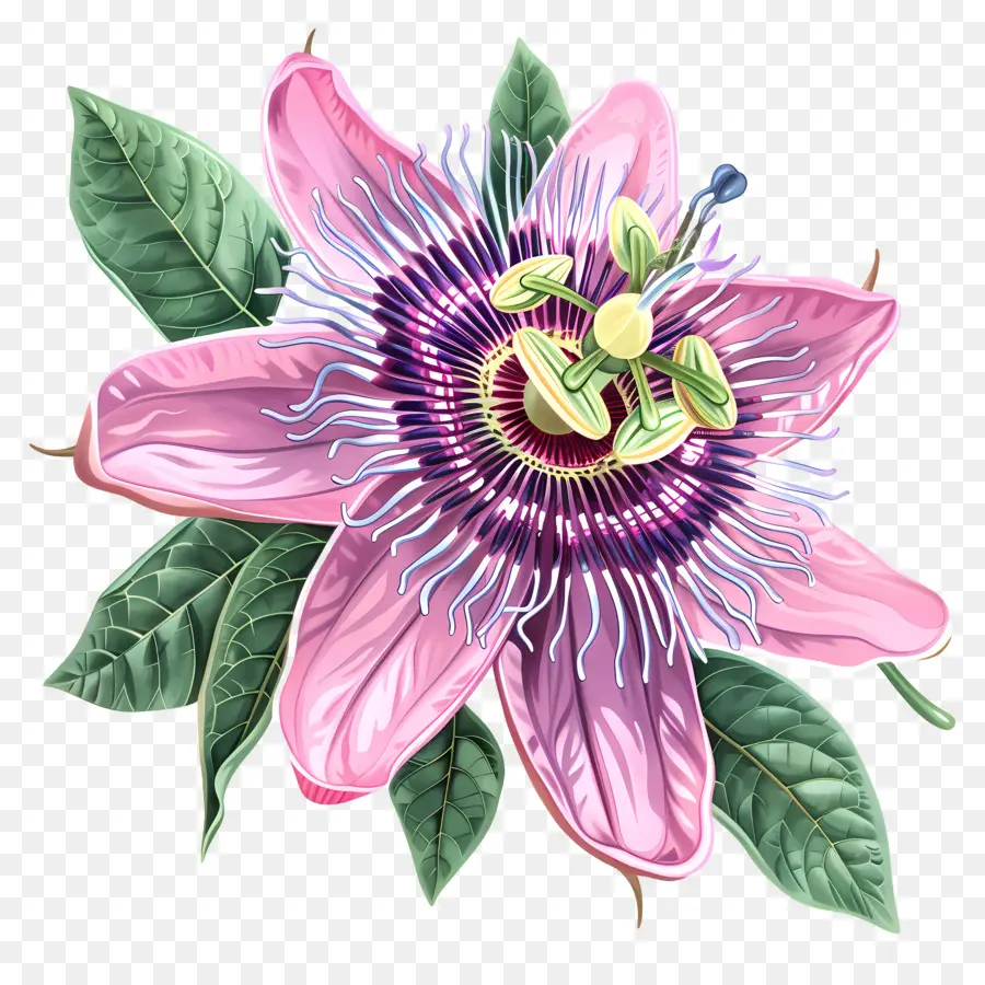 Fleur De La Passion，Illustration Florale PNG