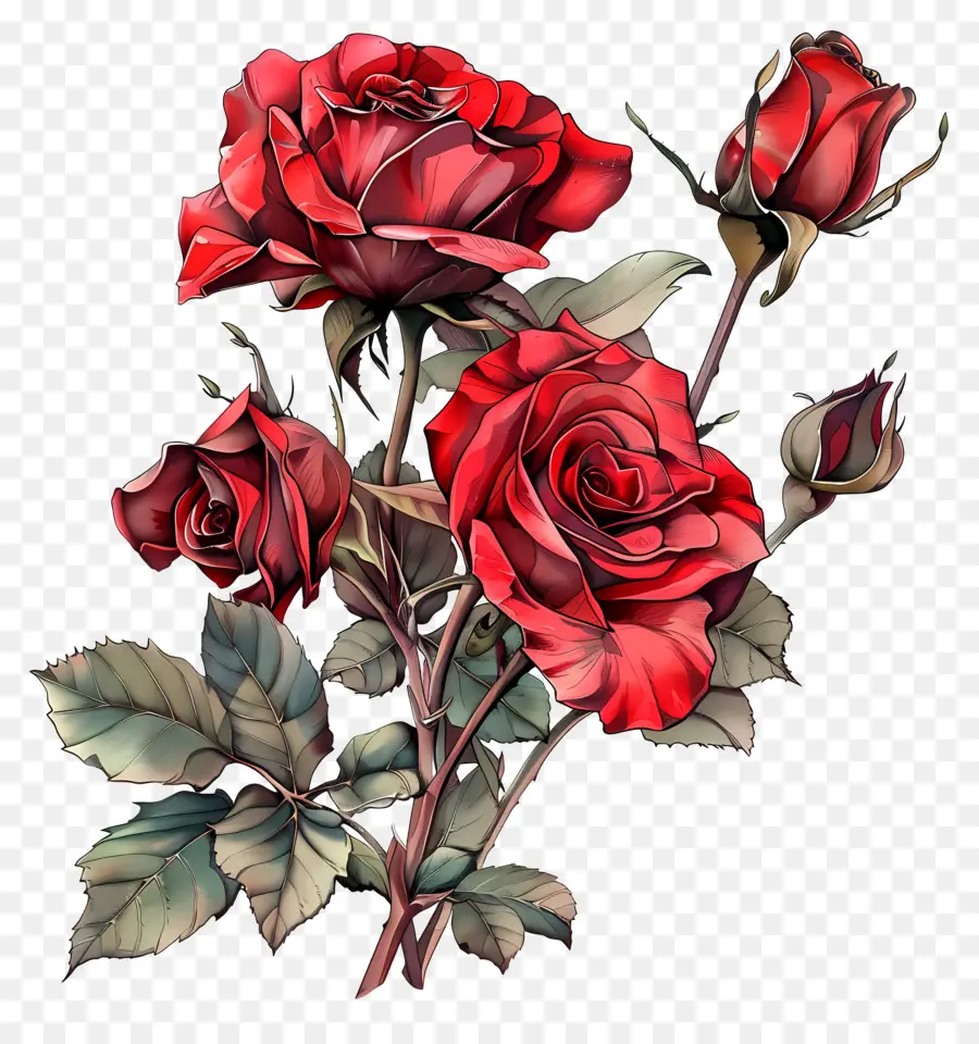 Roses Rouges，Les Roses Rouges PNG