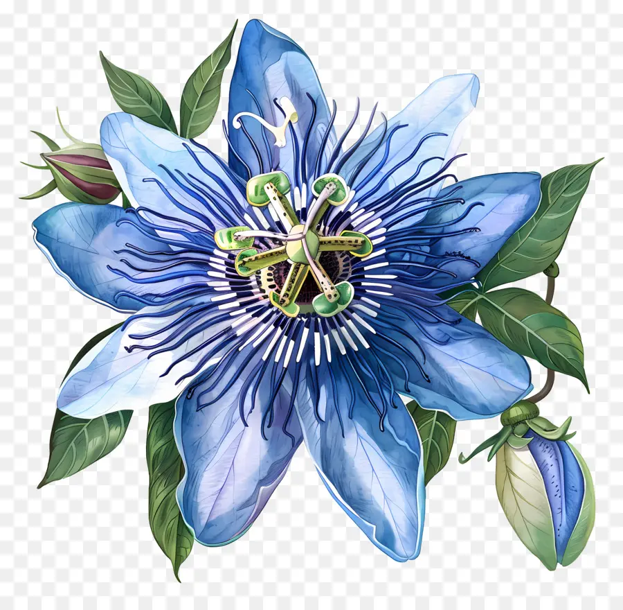 Fleur De La Passion，Fleur De Passion Bleue PNG