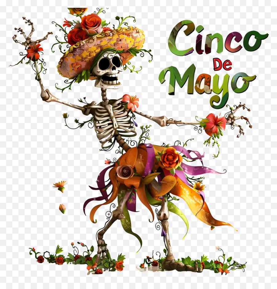 Cinco De Mayo，Squelette Mexicain PNG