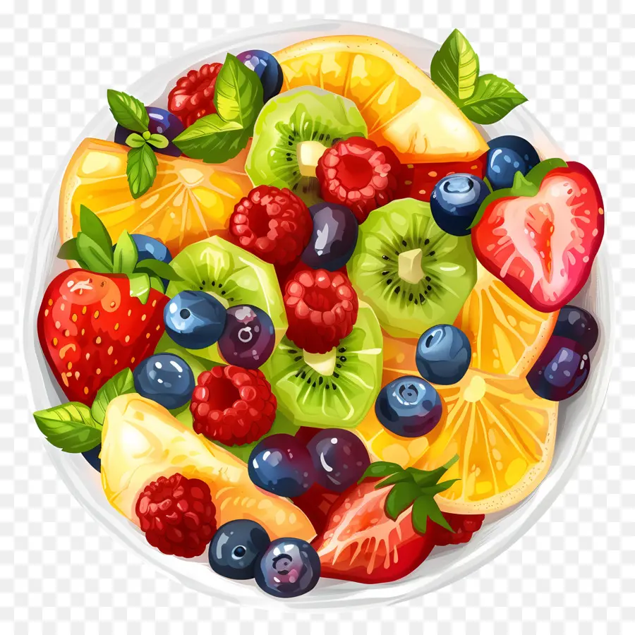 Salade De Fruits，Fruits Frais PNG