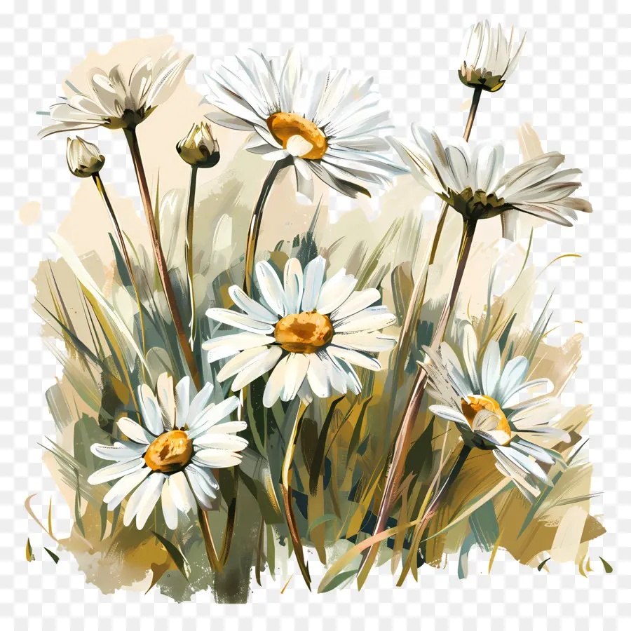 Fleurs De Marguerites，Blanc Marguerites PNG