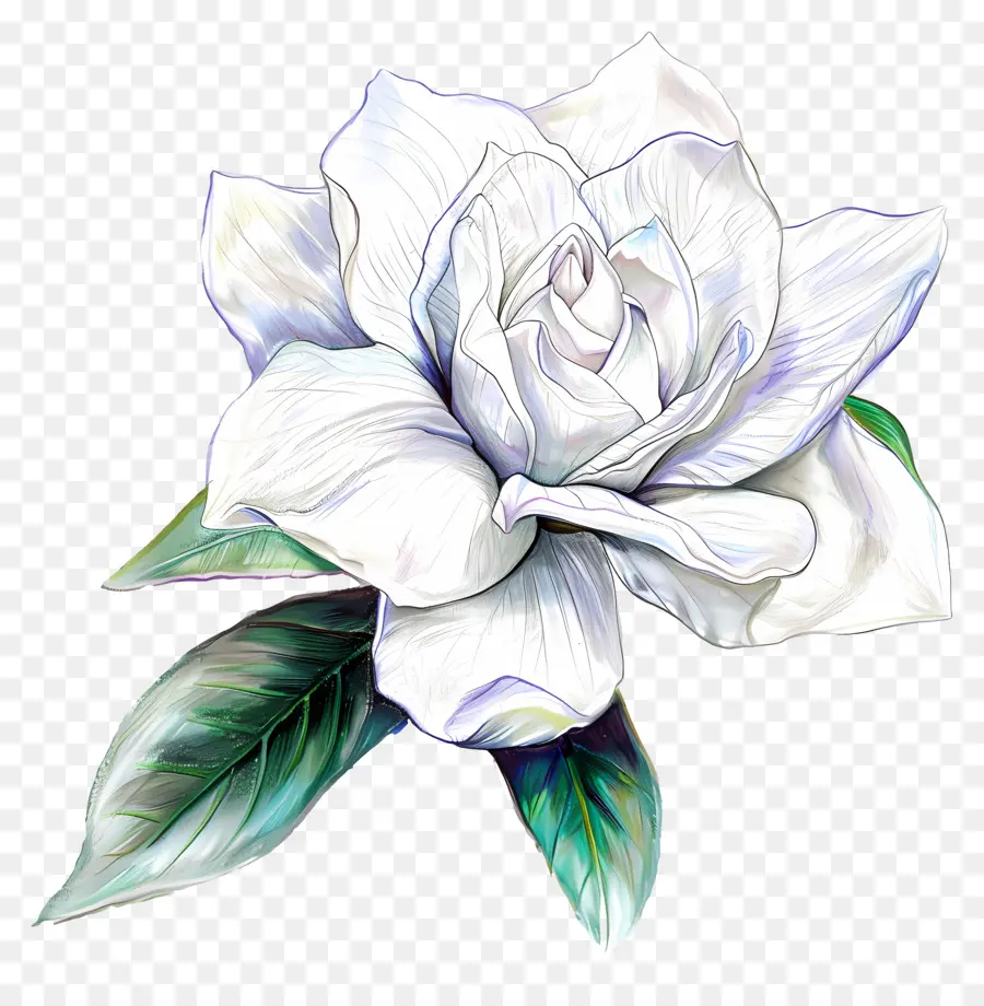 Fleur De Gardénia，Lily Fantôme Blanc PNG