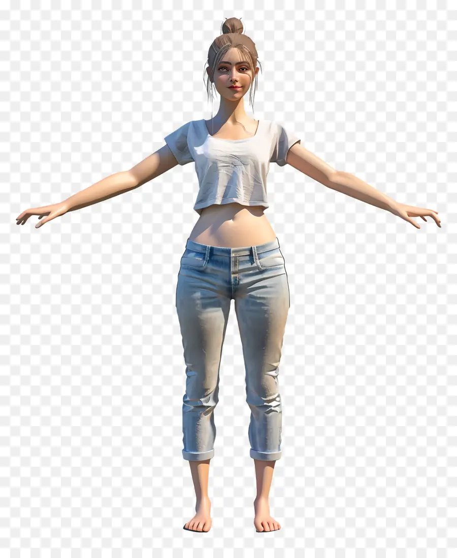 Figure Féminine，Personnage Féminin 3d PNG