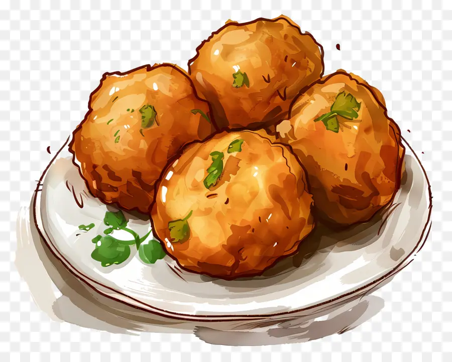 Batata Vada，Boulettes Frites PNG