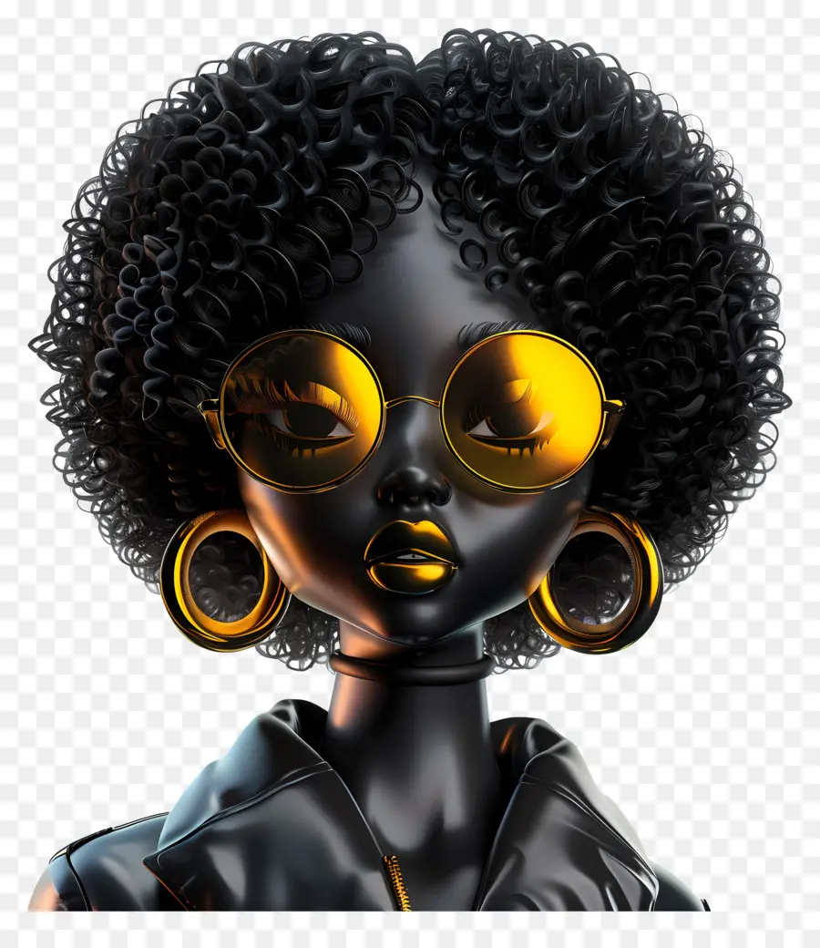 Fille Noire Afro，Noir Femme PNG