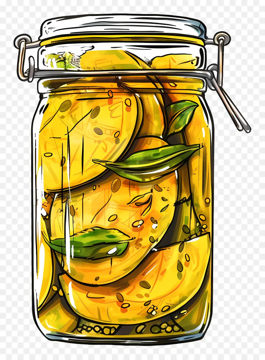 Pot De Mangue，Citron PNG
