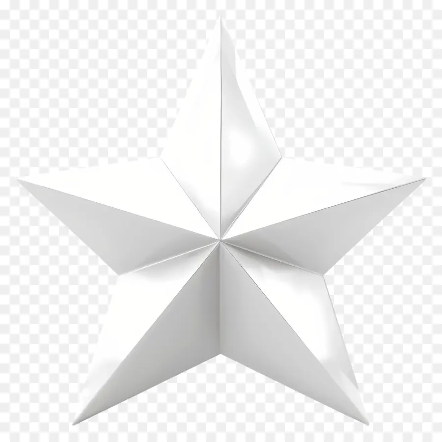 Le White Star，étoile En Papier PNG